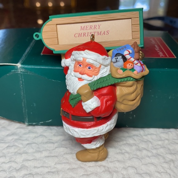 Vintage 1989 “Visit From Santa” Hallmark Collector’s Club Members Ornament w/Box - Picture 5 of 13